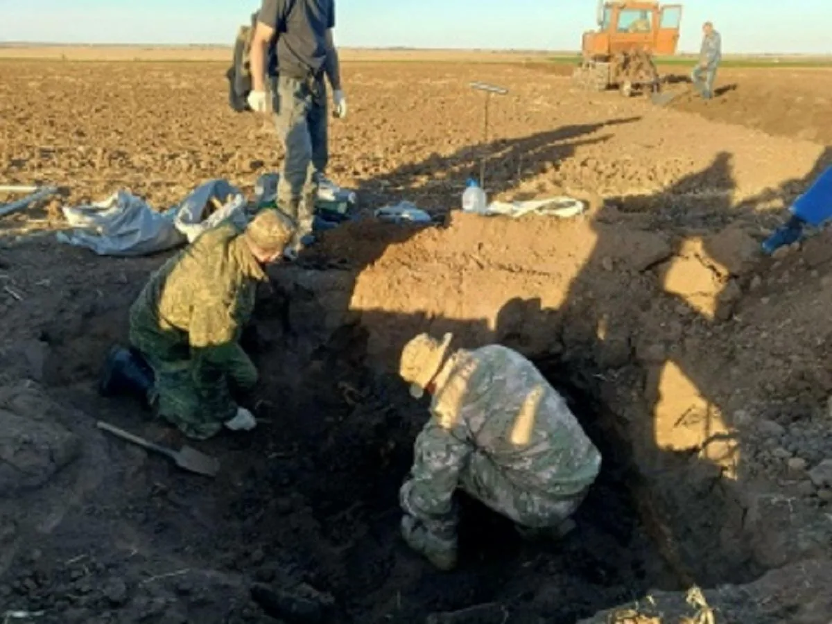 В Волгоградской области поисковики нашли останки 21 защитника Сталинграда.