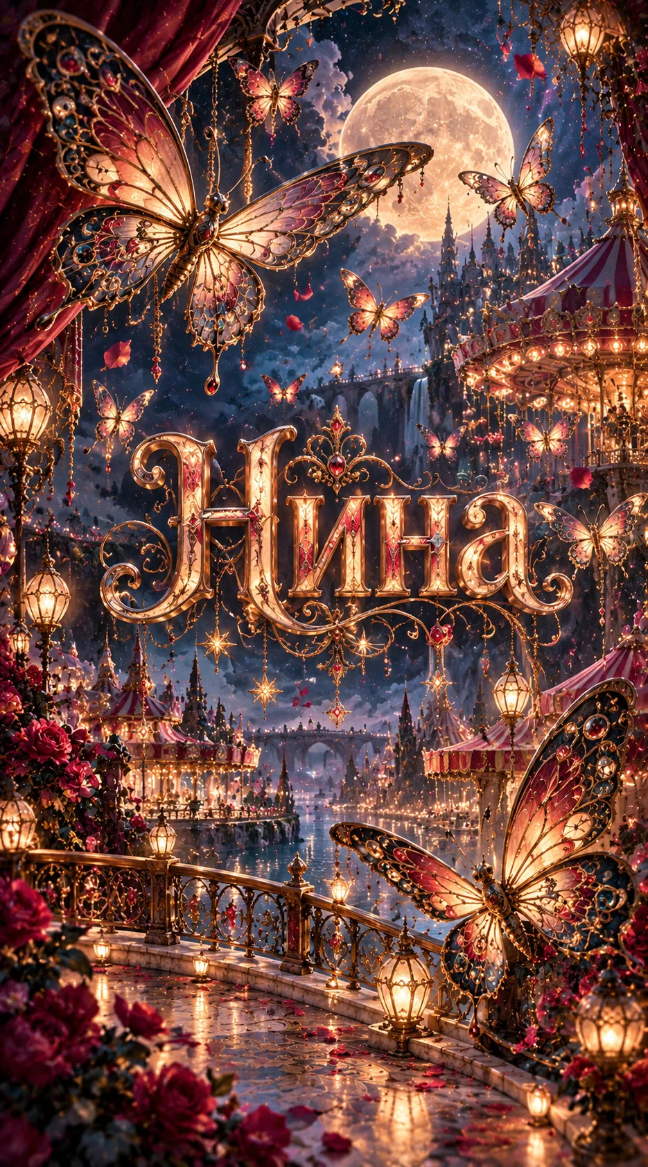 Обои на телефон с именем Нина.