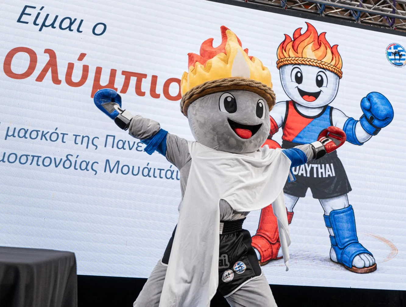Организаторы первенства мира по муайтай в Греции представили маскота соревнований. Знак...