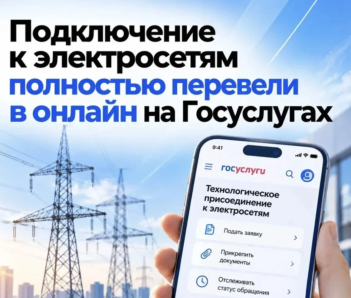 Подключение к электросетям полностью перевели в онлайн на Госуслугах