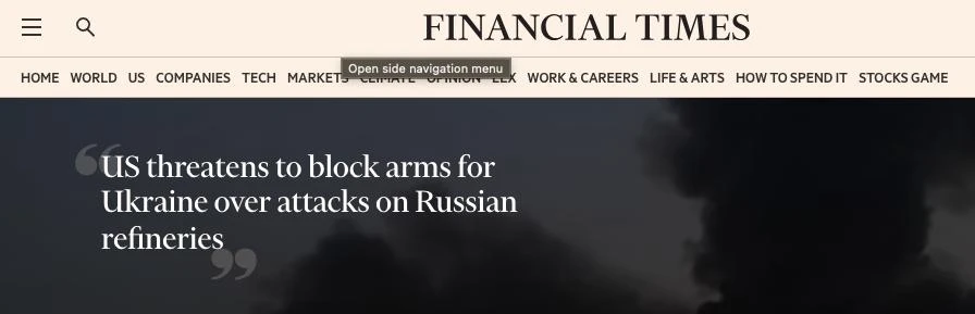 ❗️ США пригрозили перекрыть Украине поставки оружия и разведданных, если Киев не прекра...