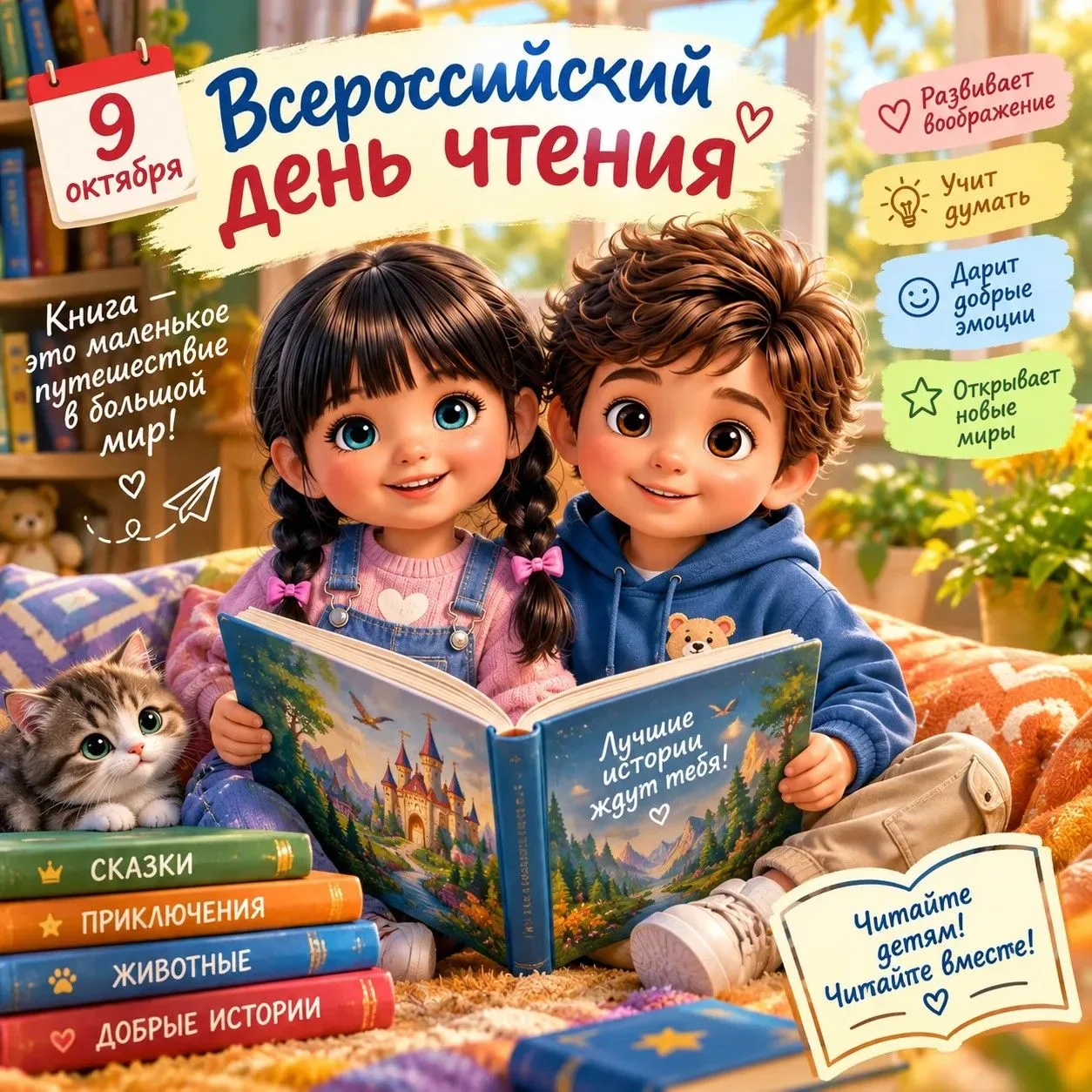📚✨ 9 октября — Всероссийский день чтения