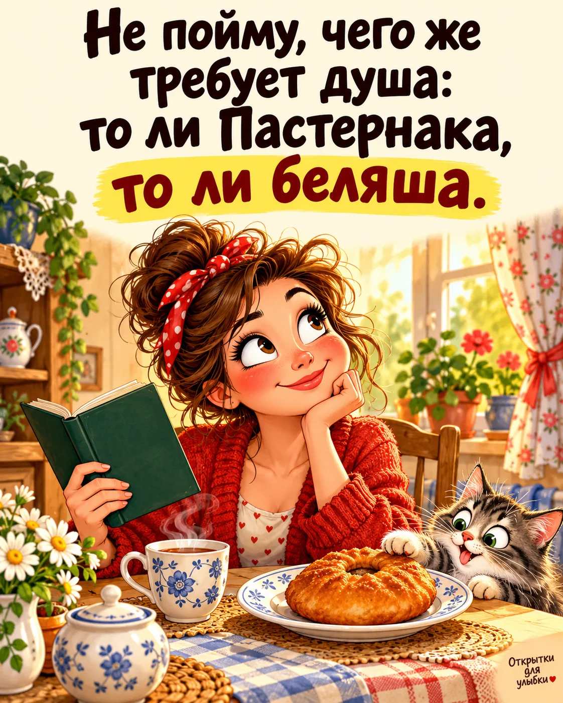 📚 Решила почитать что-нибудь для души, но беляш оказался убедительнее предисловия!