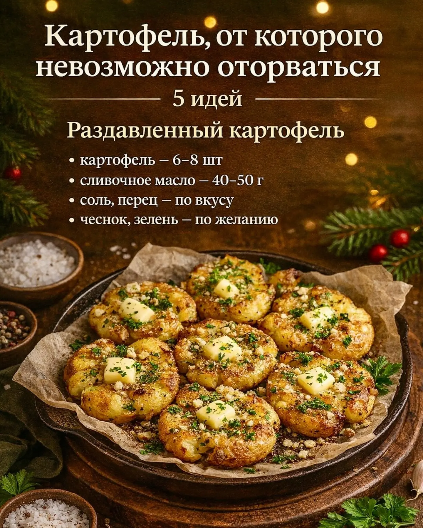 🥔 5 способов приготовить картофель так, что про пюре забудут!
