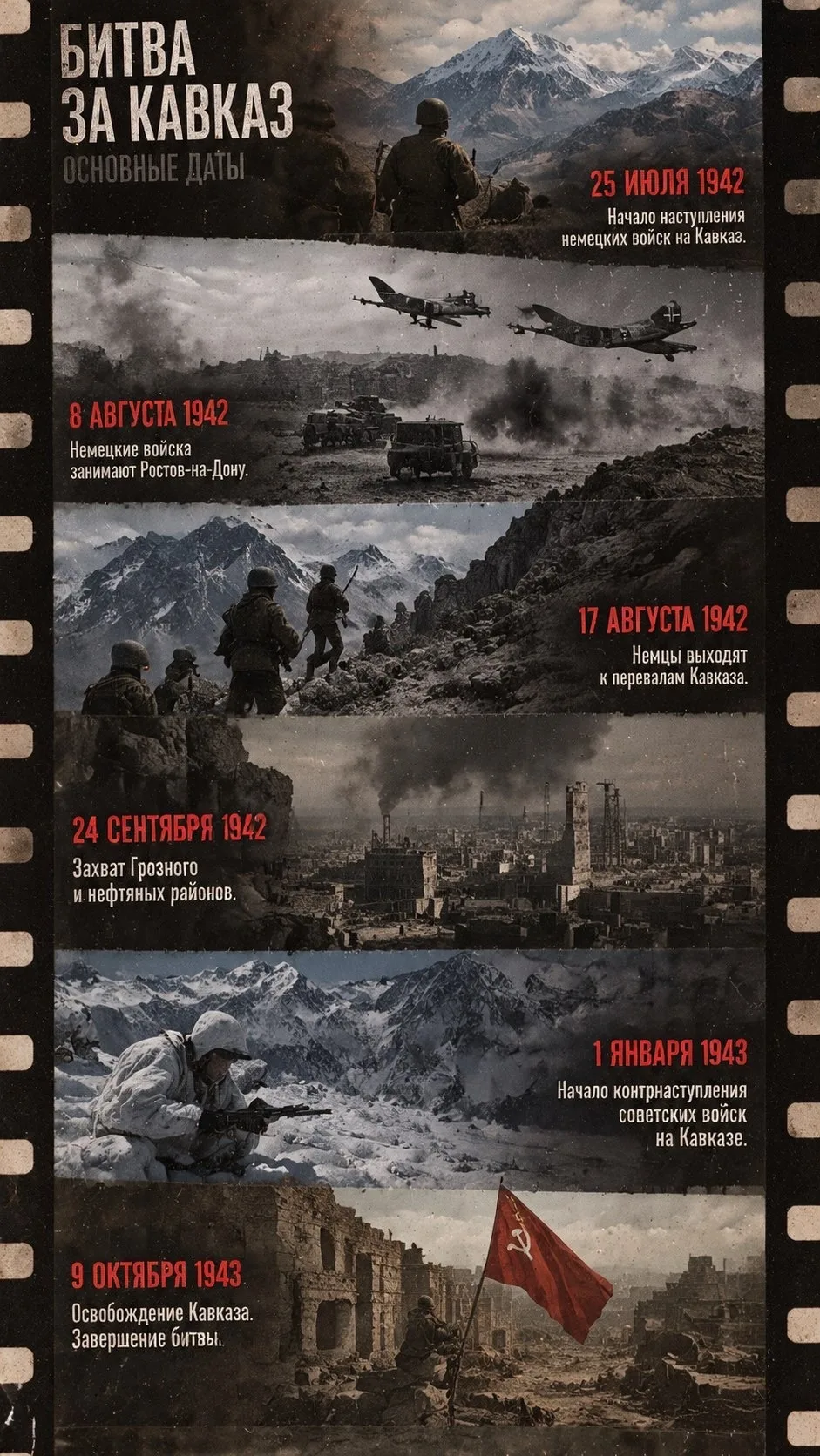 ⛰ 9 октября — День воинской славы России. Битва за Кавказ (1943 год).