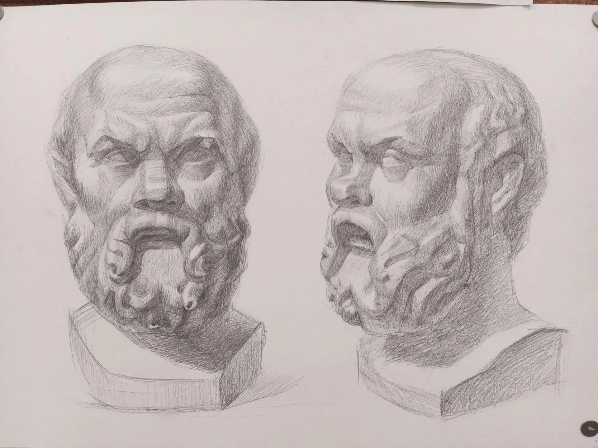 🖌 Академический рисунок: строим гипсовую голову