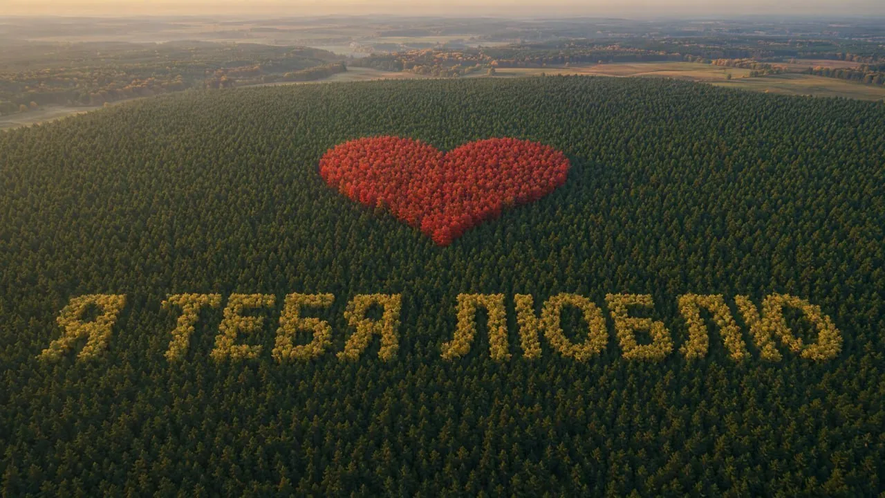 Лесное послание над Долгопрудным