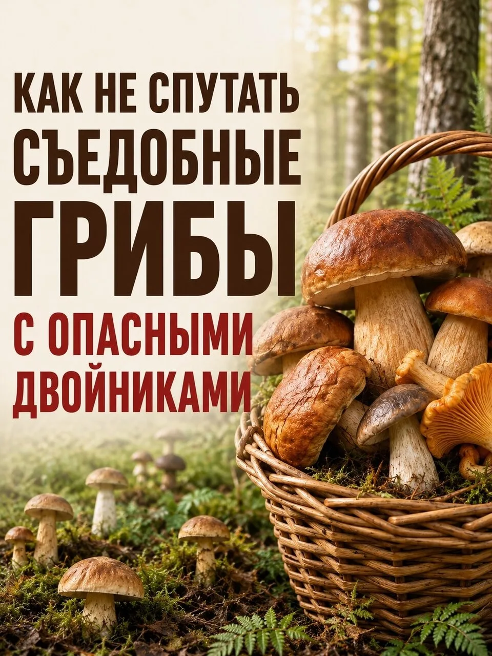 Сохраняйте осторожность при сборе грибов ⚠