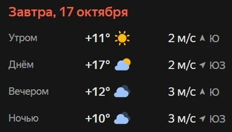 Прогноз погоды☀️