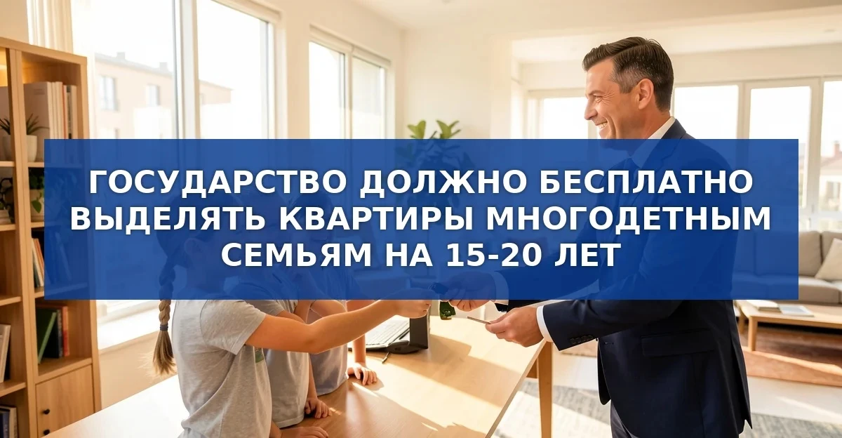 Инициатива бесплатного жилья для многодетных семей