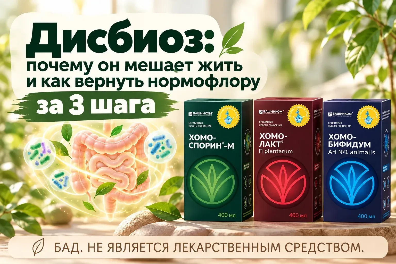 Дисбиоз: почему он мешает жить и как вернуть нормофлору за 3 шага