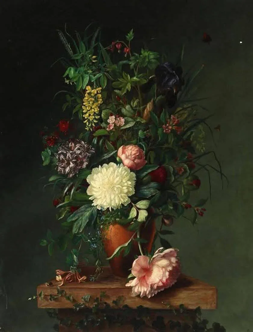 «Натюрморт с пионами и бобовником», 1878 г.