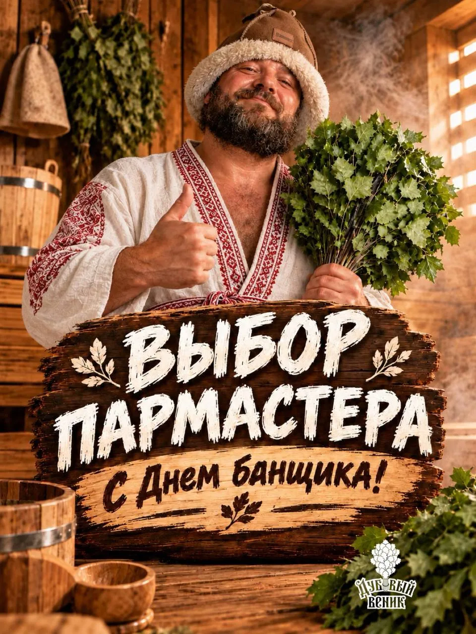 🌿 С Днём банщика! Или, как сейчас  говорят по-новому , с Днём пармастера! 🧖‍♂️💨