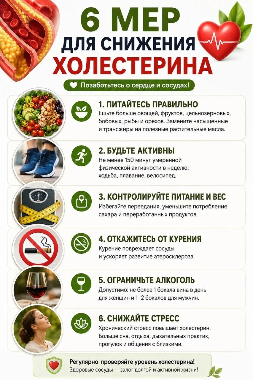 🫀 Как помочь снизить уровень холестерина? ❗️