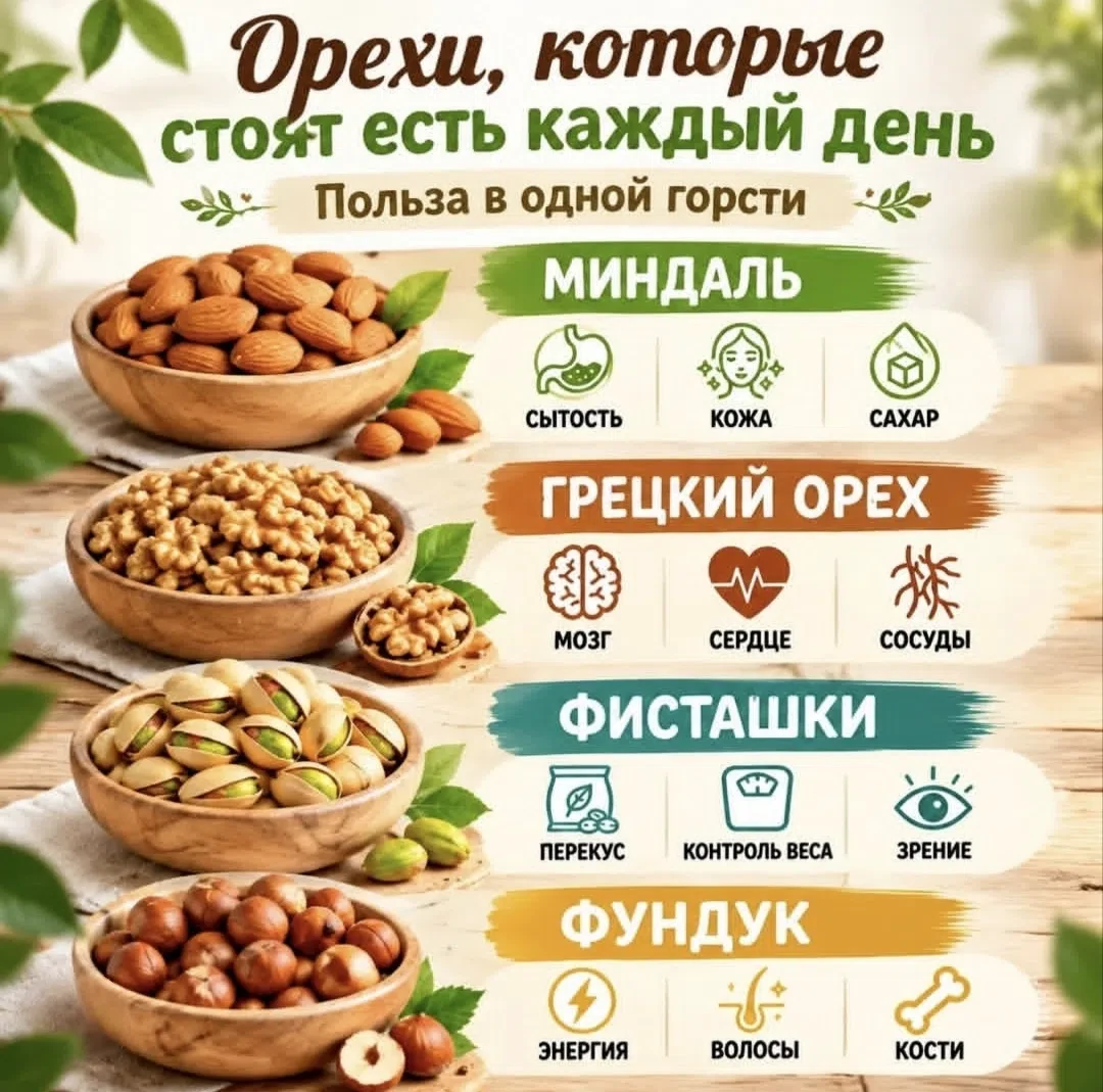 Польза орехов 🌰