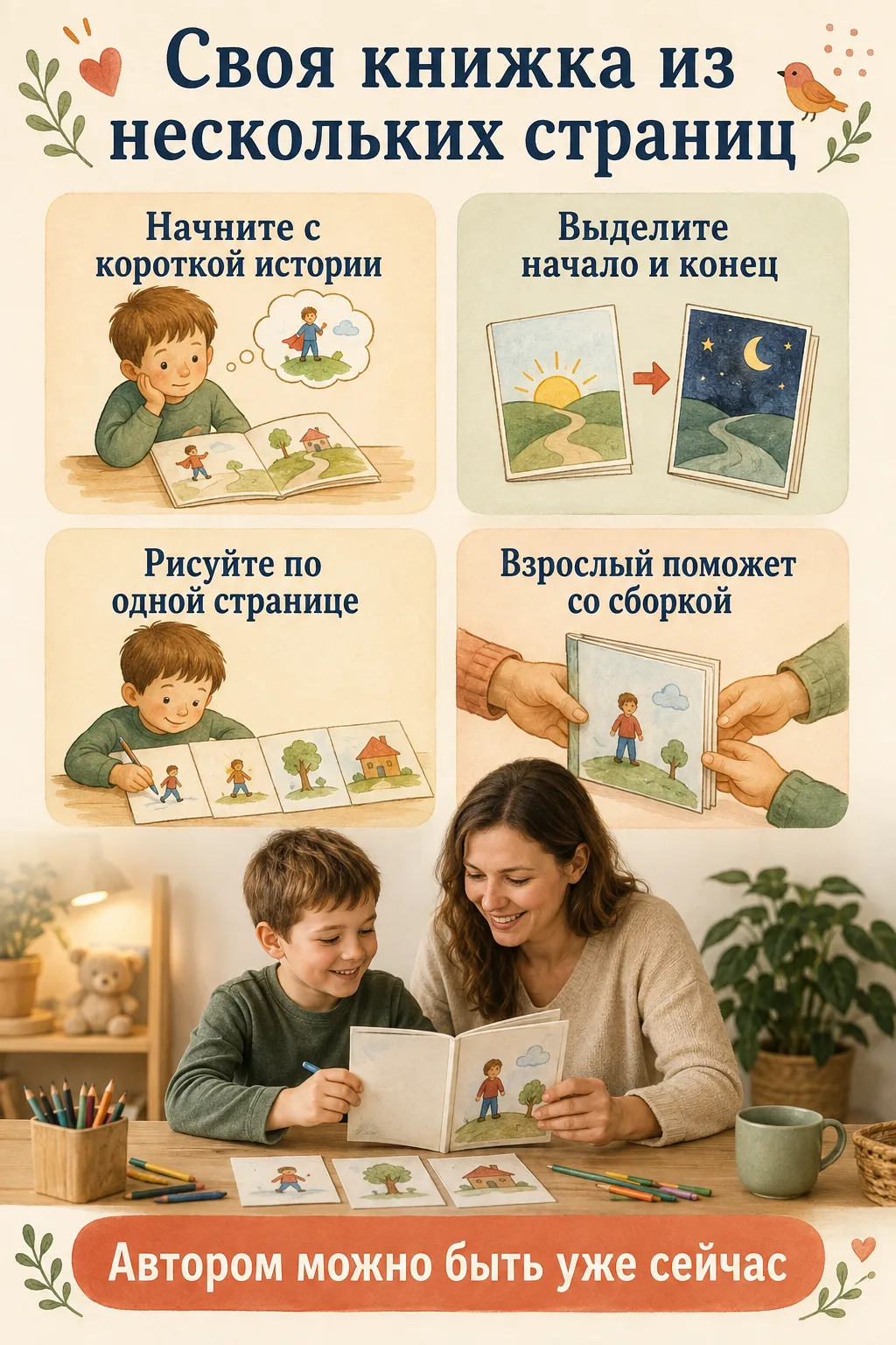 📖 Своя книжка из нескольких страниц