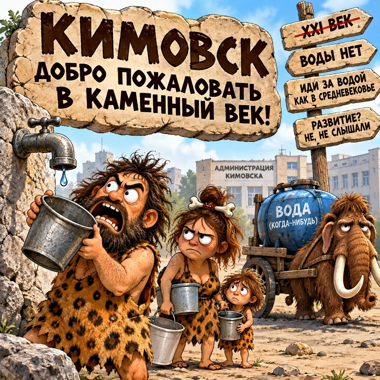 Кимовск, добро пожаловать в кaмeнный век! Уже сутки целый гоpод сидит без центpaльного ...