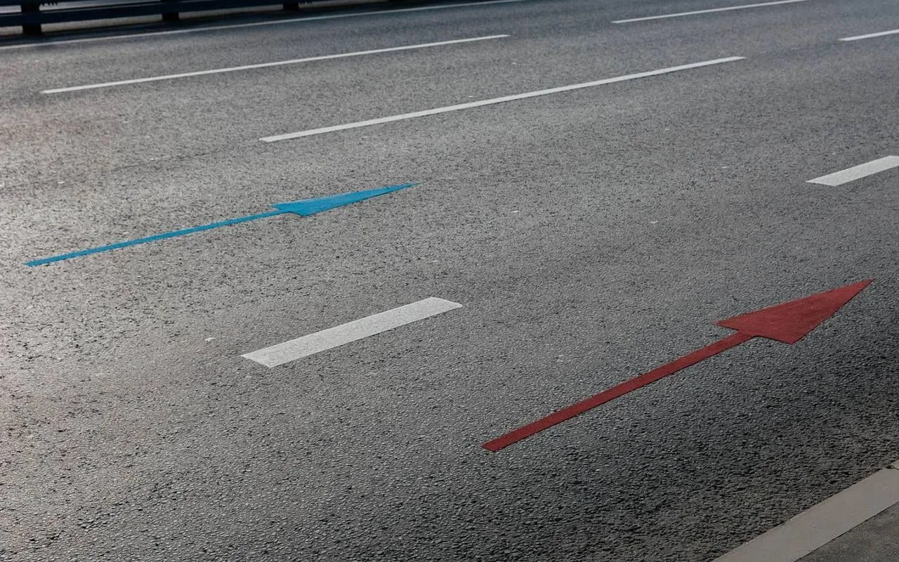 🚗🛣Цветная разметка на дорогах Москвы
