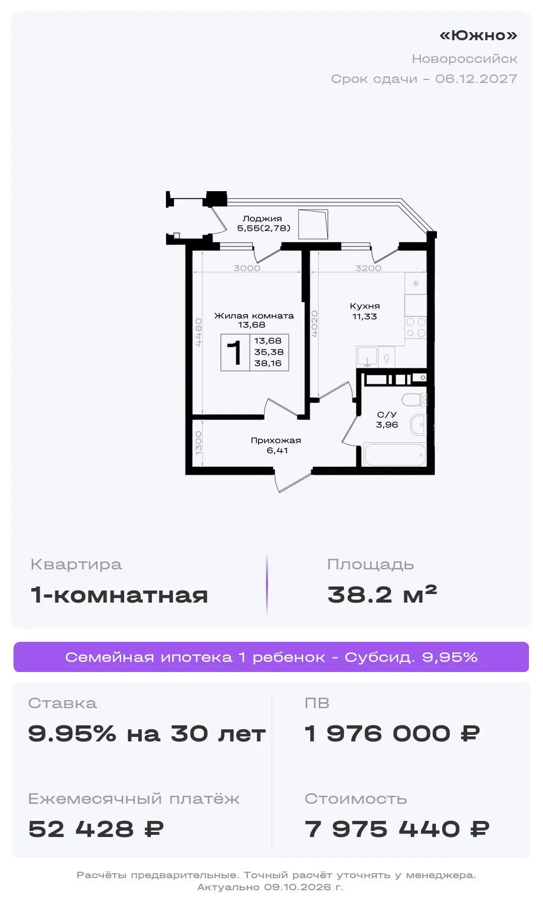 Минимальный первоначальный взнос с 1 ребенком