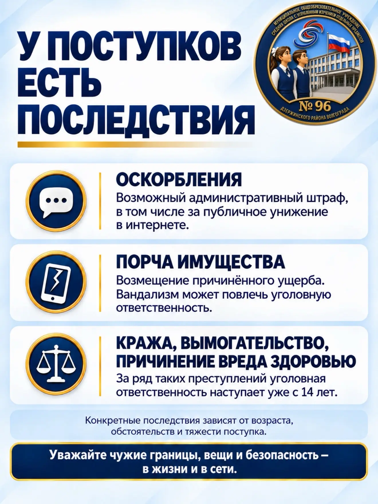Оскорбить в чате, сломать чужую вещь, ударить «ради смеха» — последствия могут быть сер...