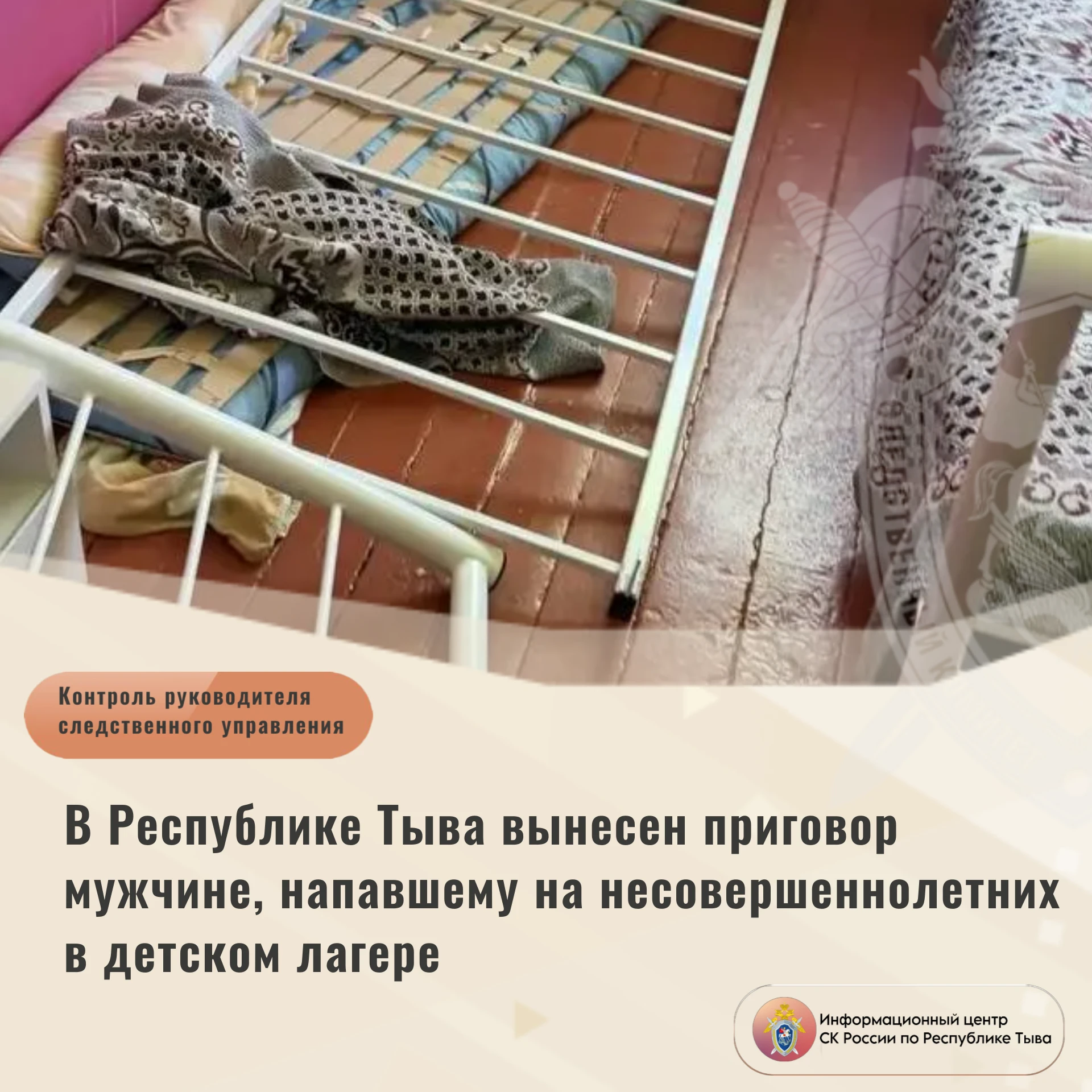 В Республике Тыва вынесен приговор мужчине, напавшему на несовершеннолетних в детском л...