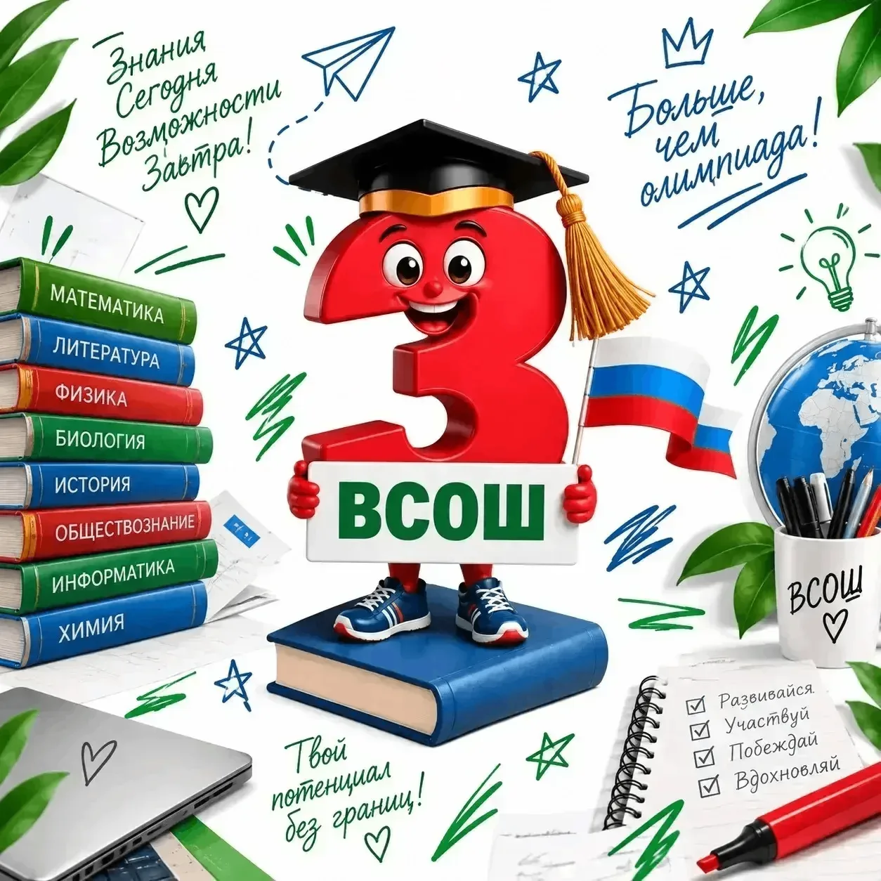 📣16 октября - школьный этап ВсОШ по предмету МАТЕМАТИКА для учащихся 7-11 классов
