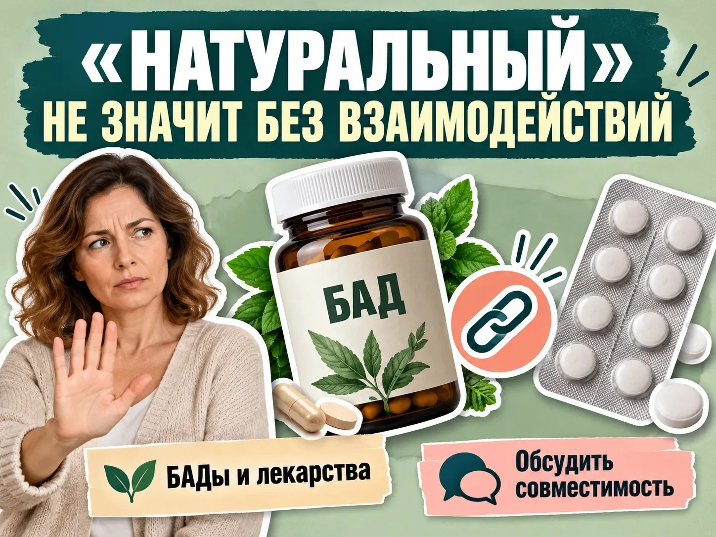 ⚠️ Внимание: БАДы могут влиять на лекарства!