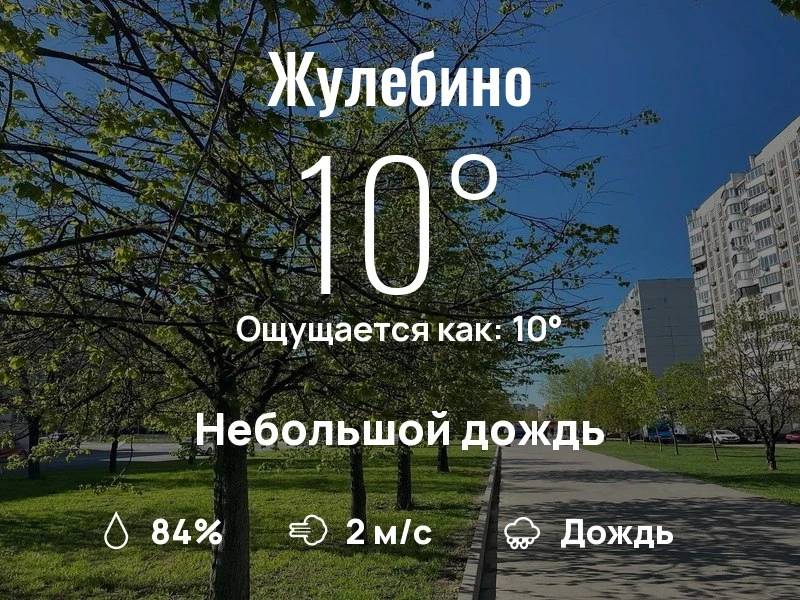 Что с погодой в Жулебино?