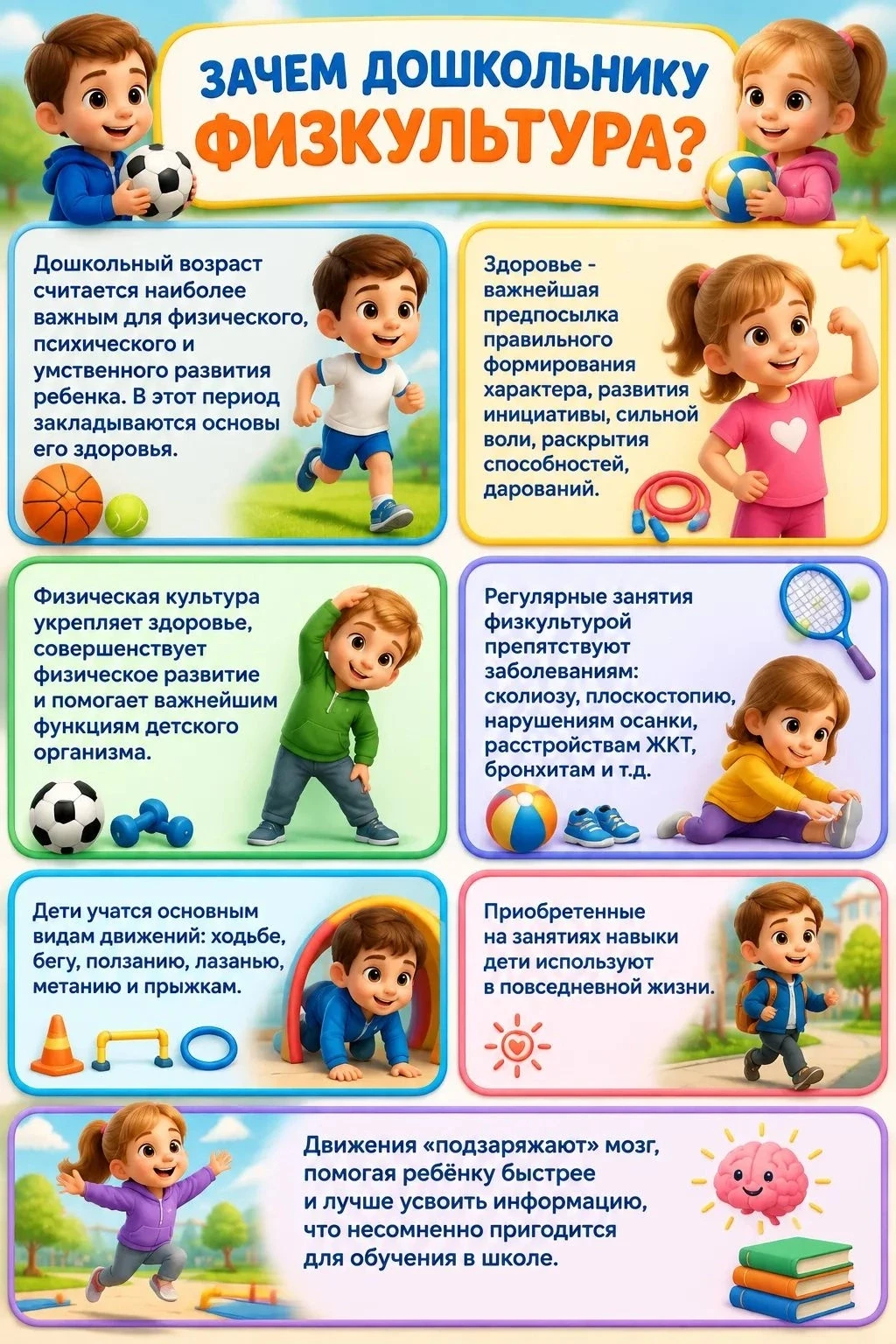 Зачем дошкольнику физкультура ? ☝️