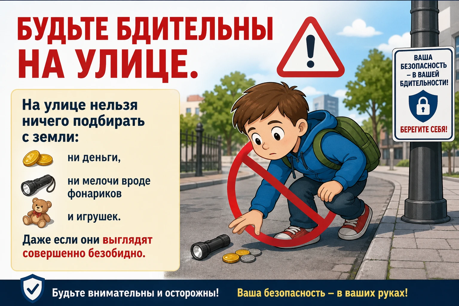 Будьте бдительны на улице! ❗