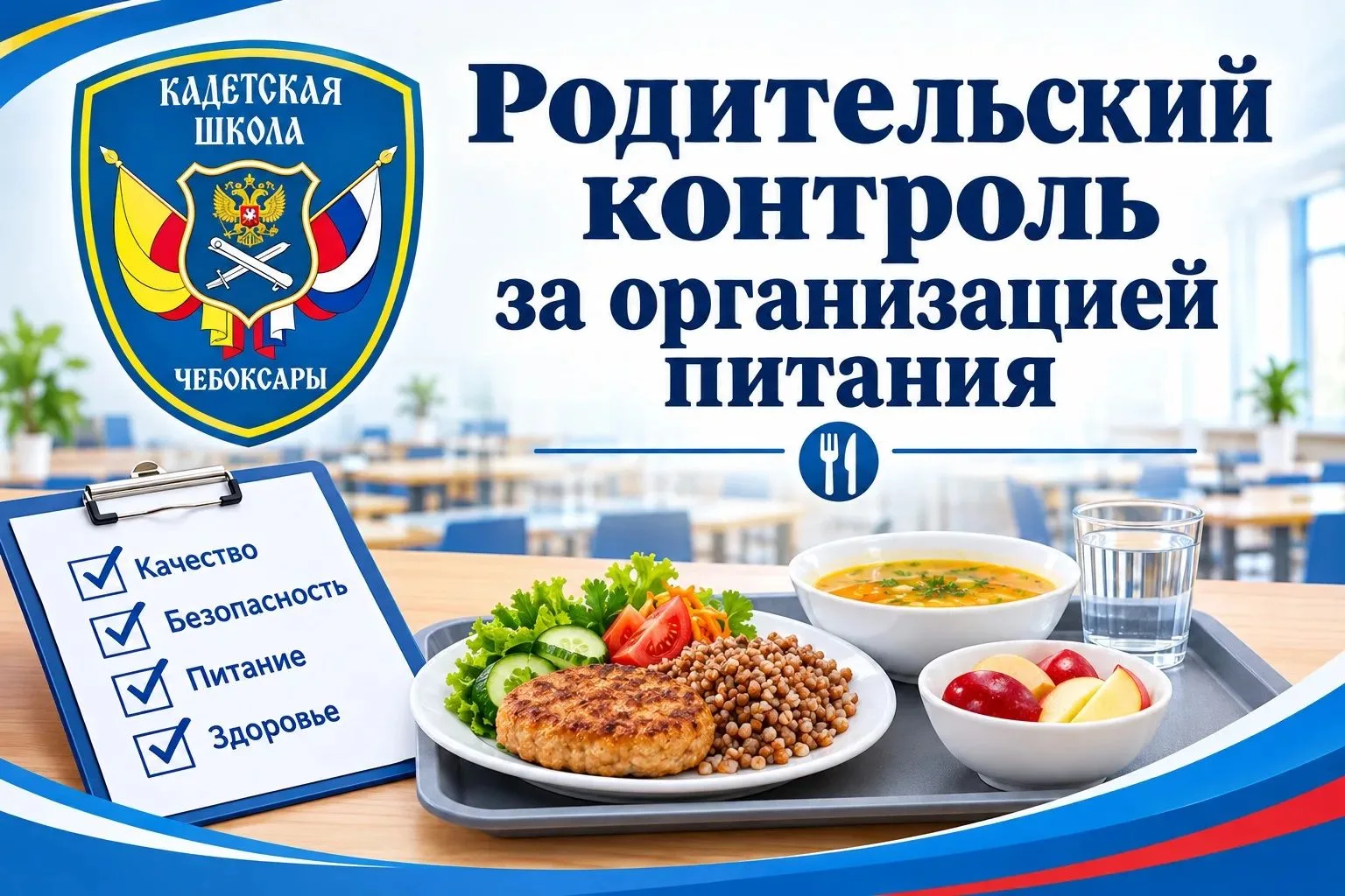 Родительский контроль в Кадетской школе: мамы и папы проверили питание первоклассников
