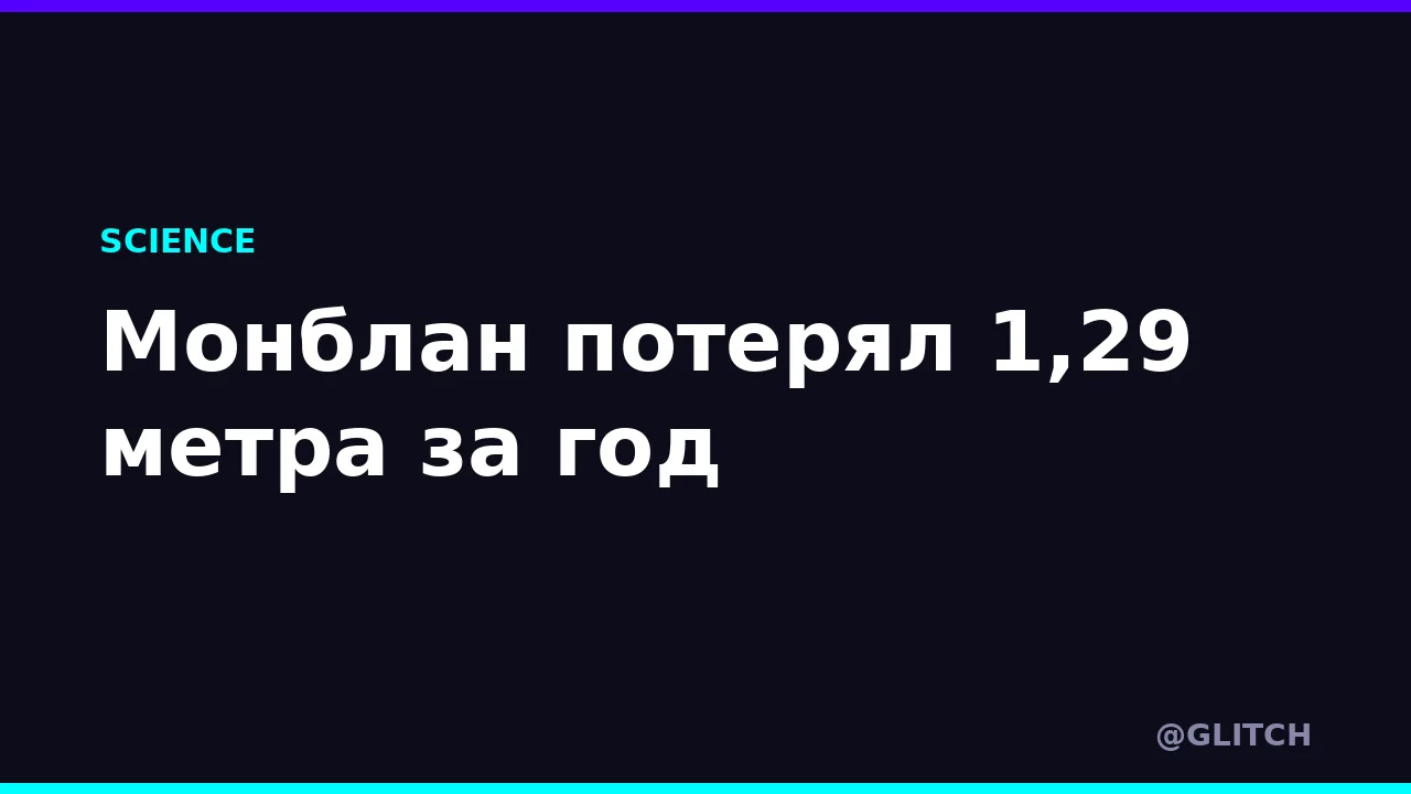Монблан потерял 1,29 метра за год