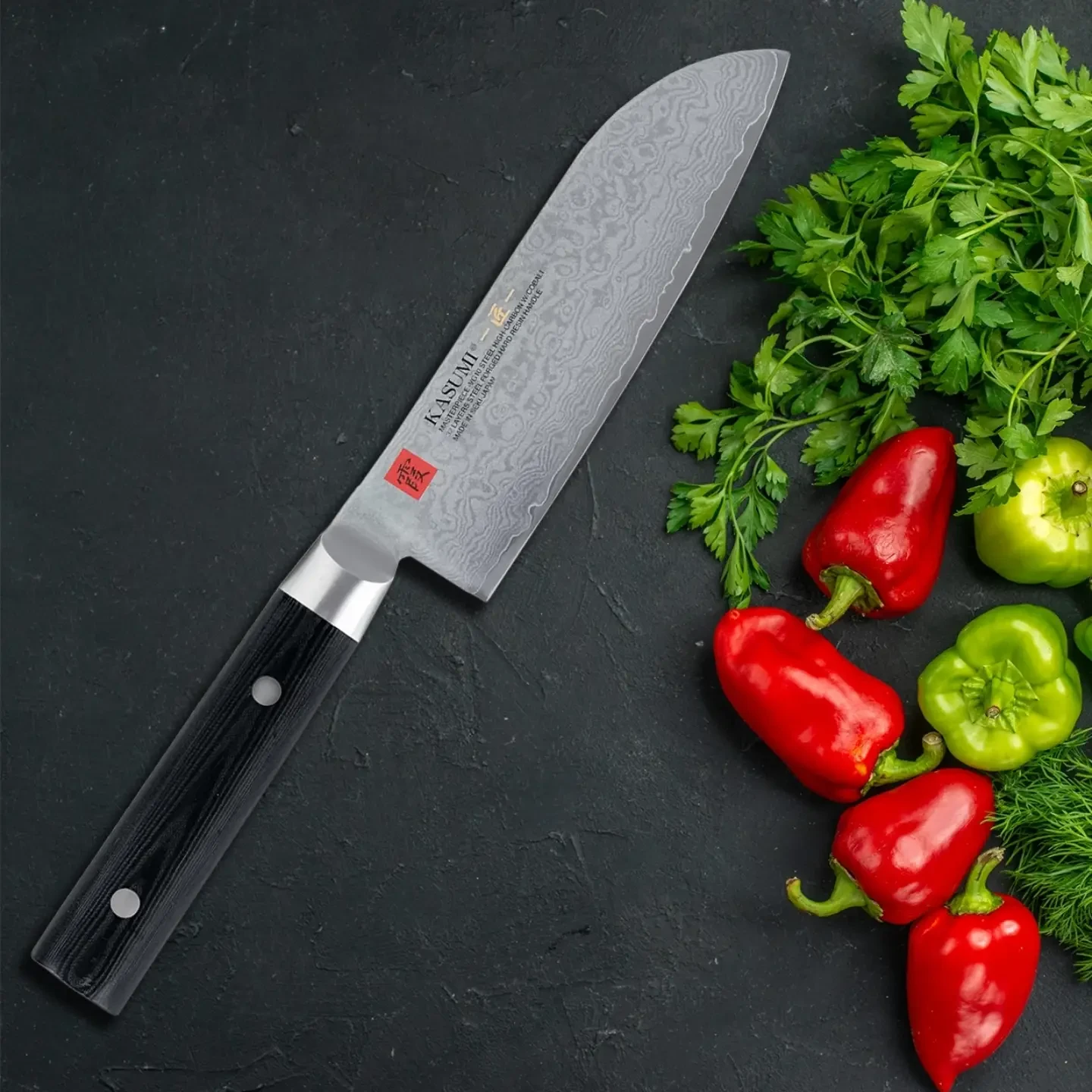 Kasumi Damascus Masterpiece Santoku. Самый продаваемый аутентичный нож японской кухни. ...