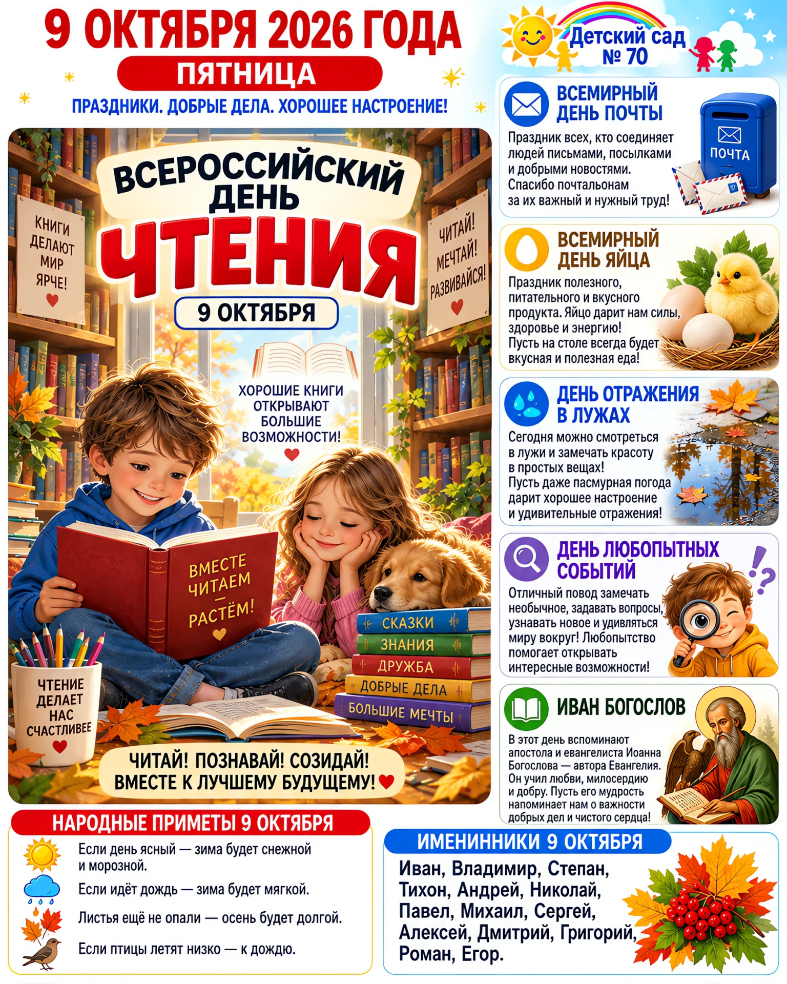 📅 9 октября 2026 года, пятница. Финишная прямая недели!