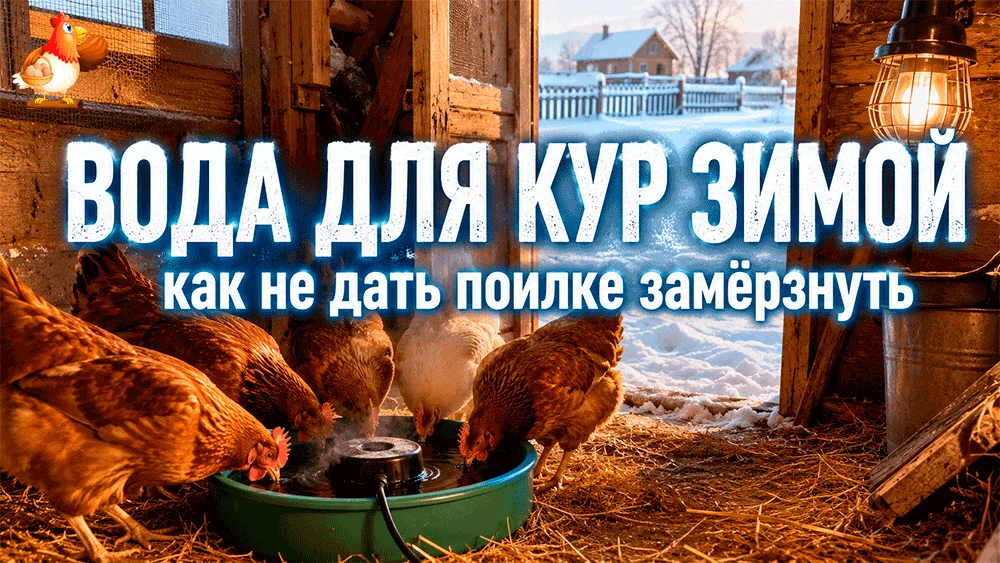 Вода для кур зимой – как не дать поилке замёрзнуть при морозе и не бегать с ведром кажд...