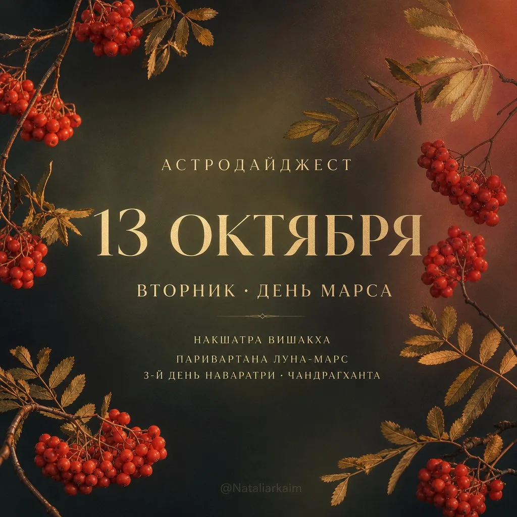 13 ОКТЯБРЯ, ВТОРНИК · ДЕНЬ МАРСА 🔥