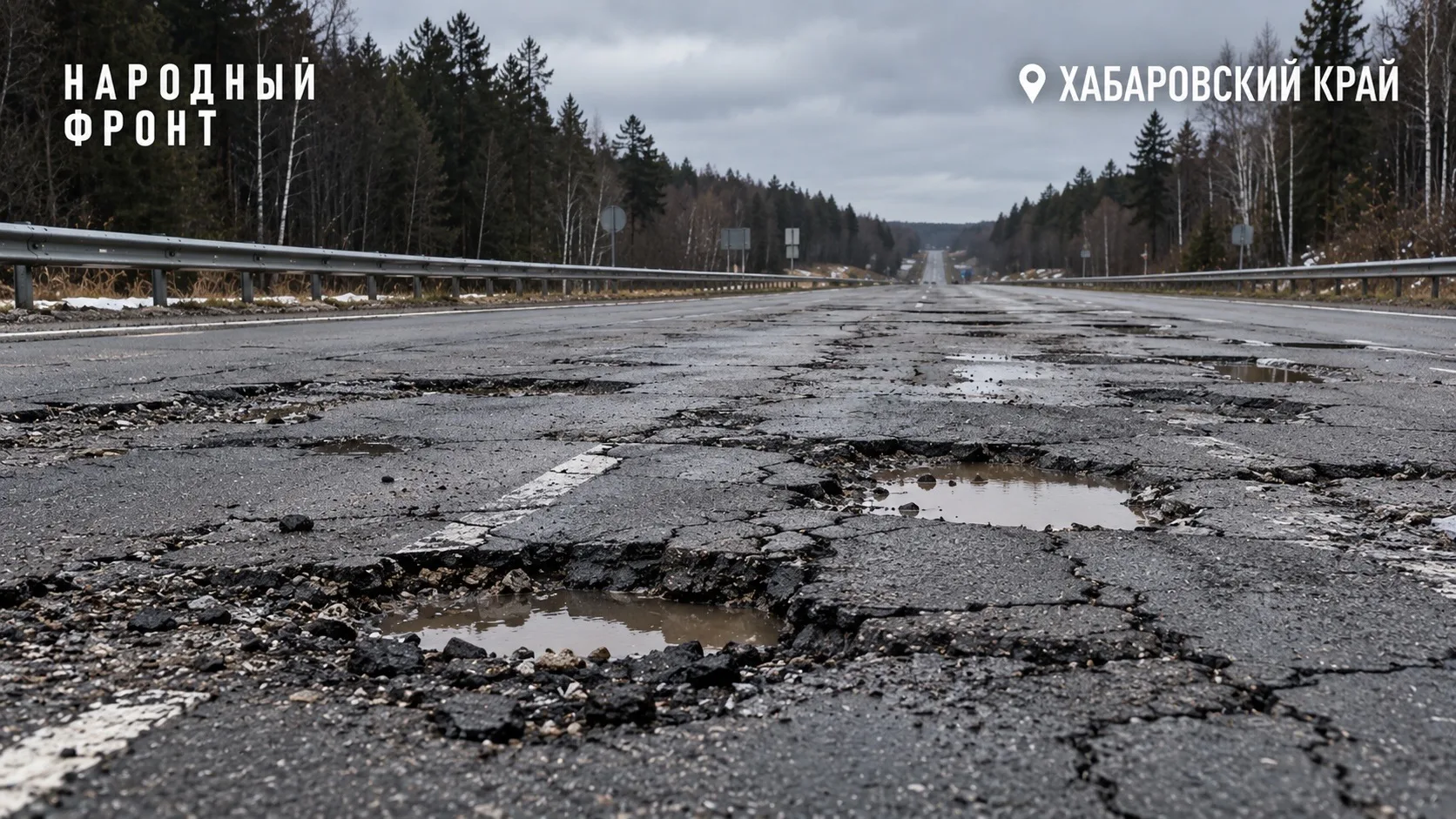БОЛЬШЕГРУЗЫ РАЗБИВАЮТ ДОРОГУ НА ТРАССЕ КОМСОМОЛЬСК — ЧЕГДОМЫН.
