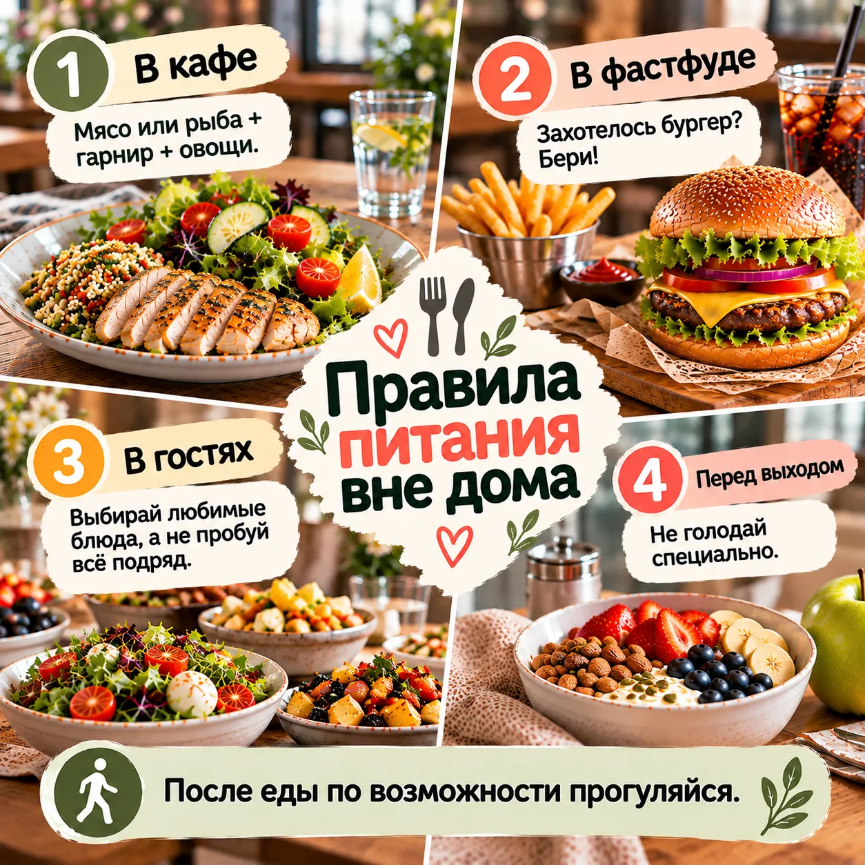 Как есть вне дома и не сойти с ума? 🍽️
