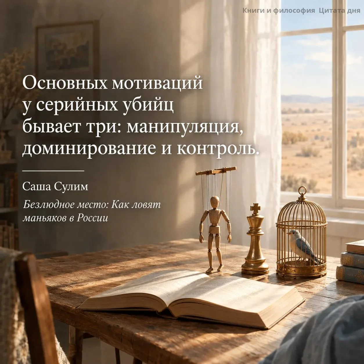 Это звучит как описание не маньяка, а токсичного начальника. Манипуляция, доминирование...