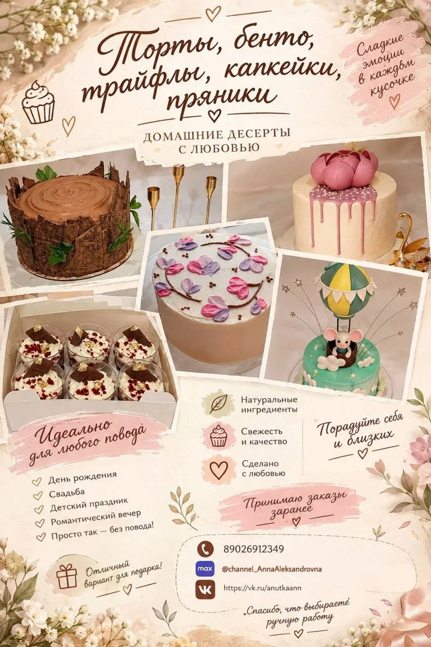 Десерты на заказ