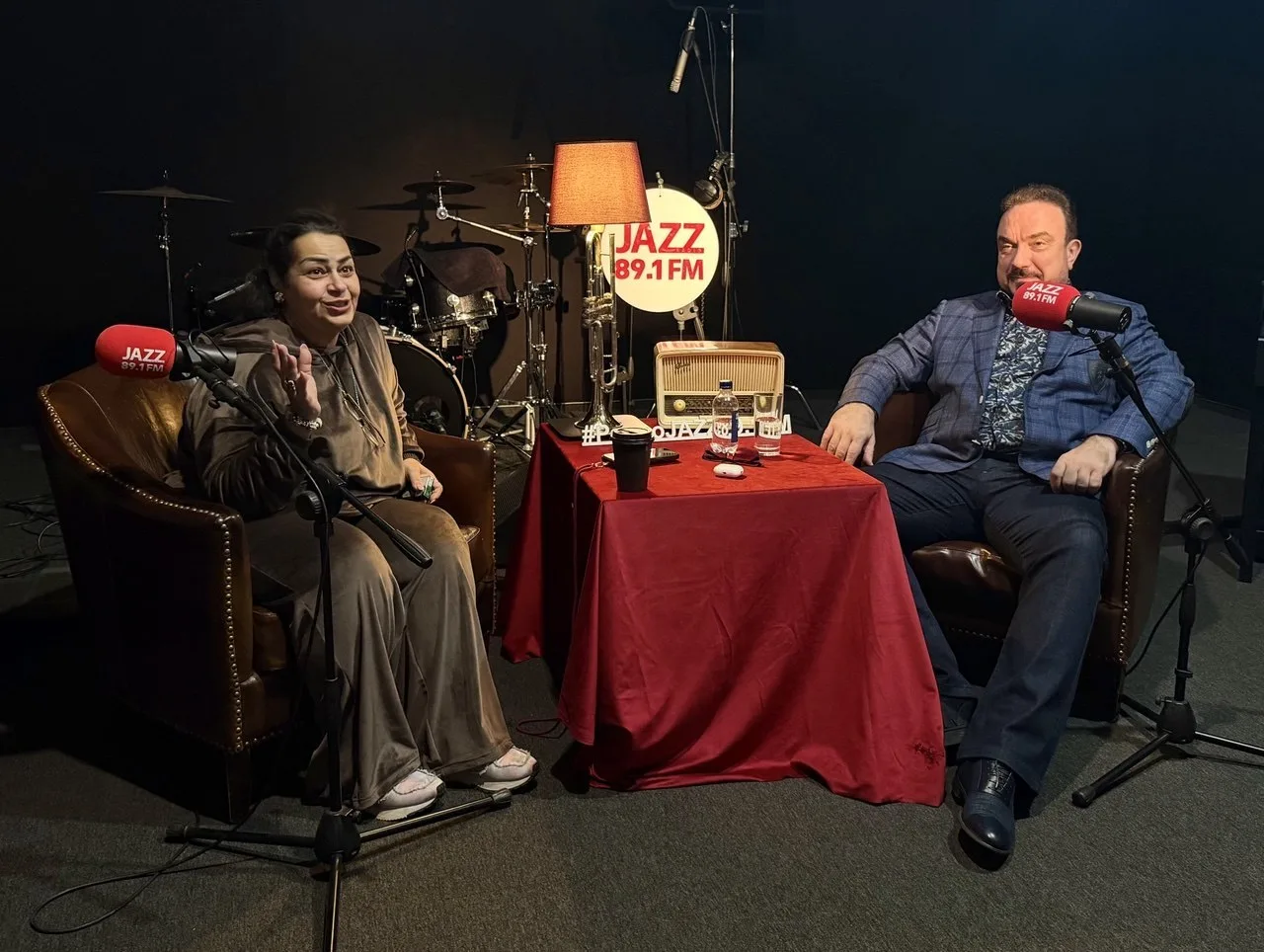 Мариам Мерабова и Сергей Жилин в студии Радио JAZZ.