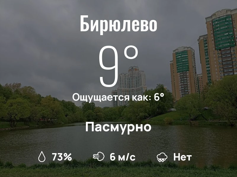 Что с погодой в Бирюлево?