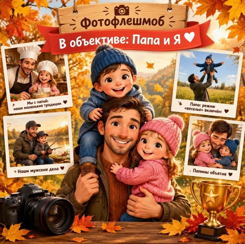 🤎Объявляем фотофлешмоб "В объективе: Папа и Я"!