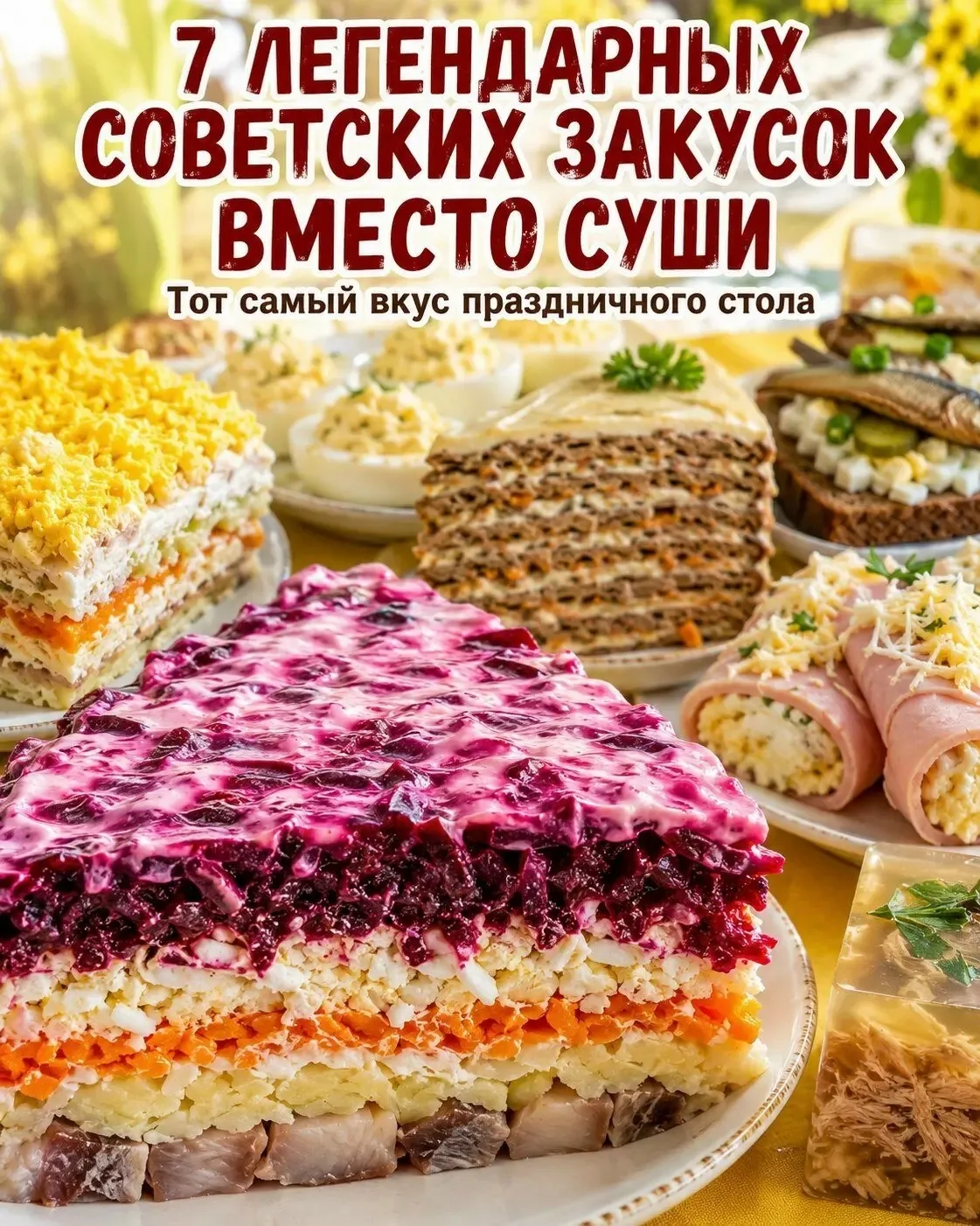 7 легендарных советских закусок вместо суши 🥂