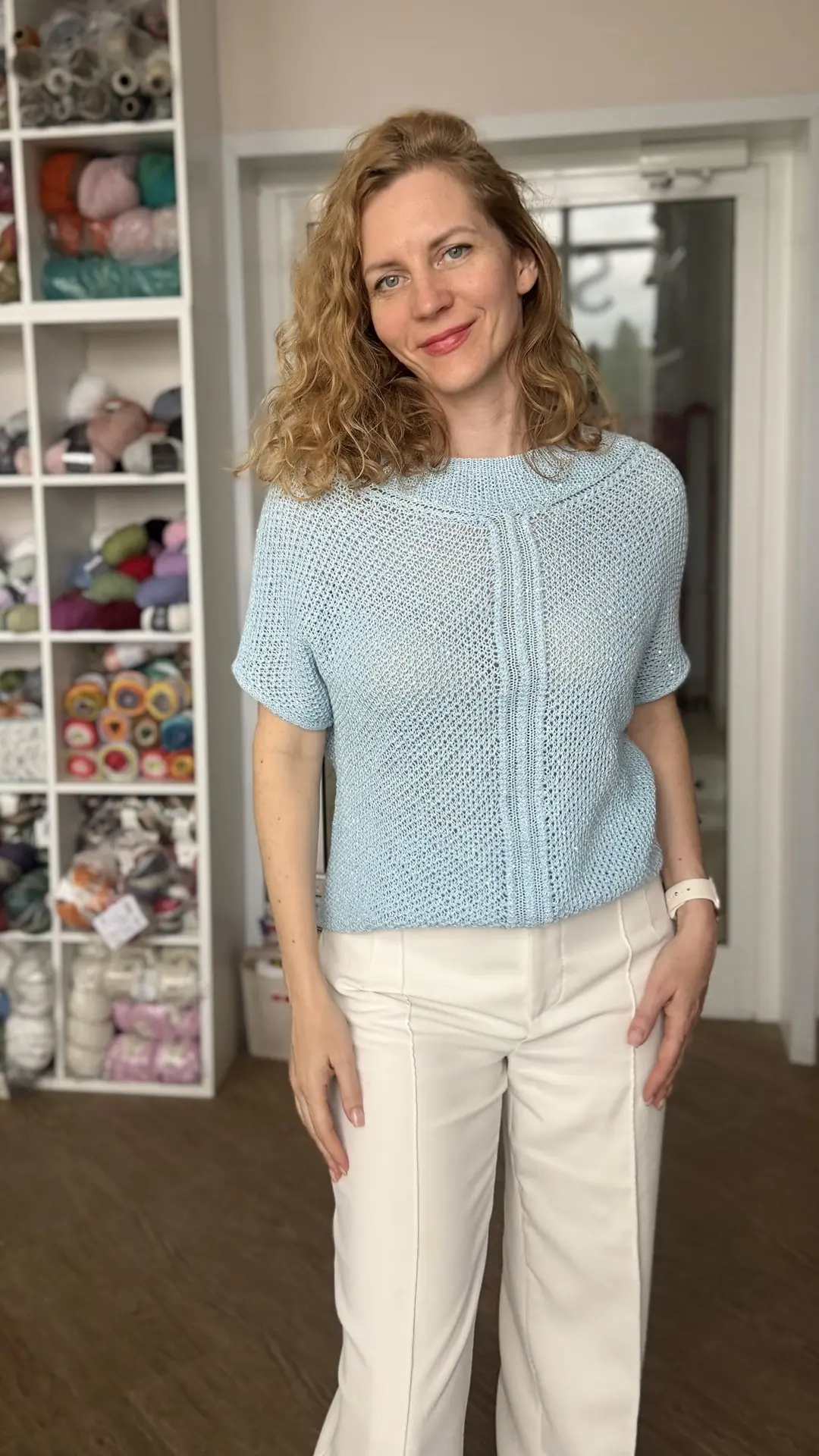 Продолжаем вязать образцы из новинки этого сезона - FILO LUREX и FILO PAILLETERS 😍