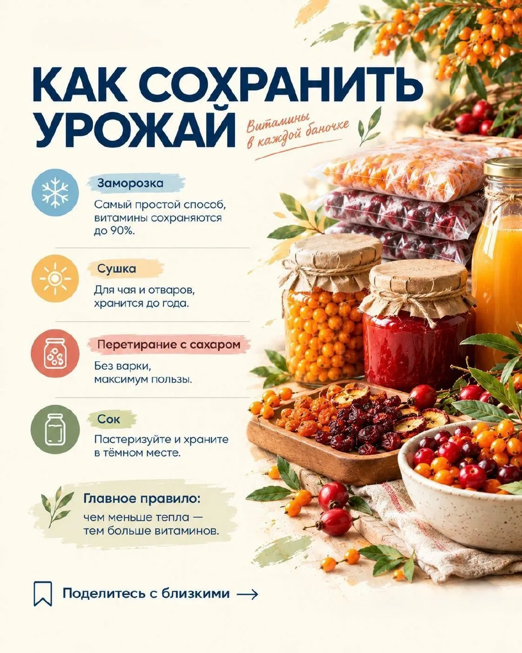 🍁 Чем запастись витаминами до прихода морозов