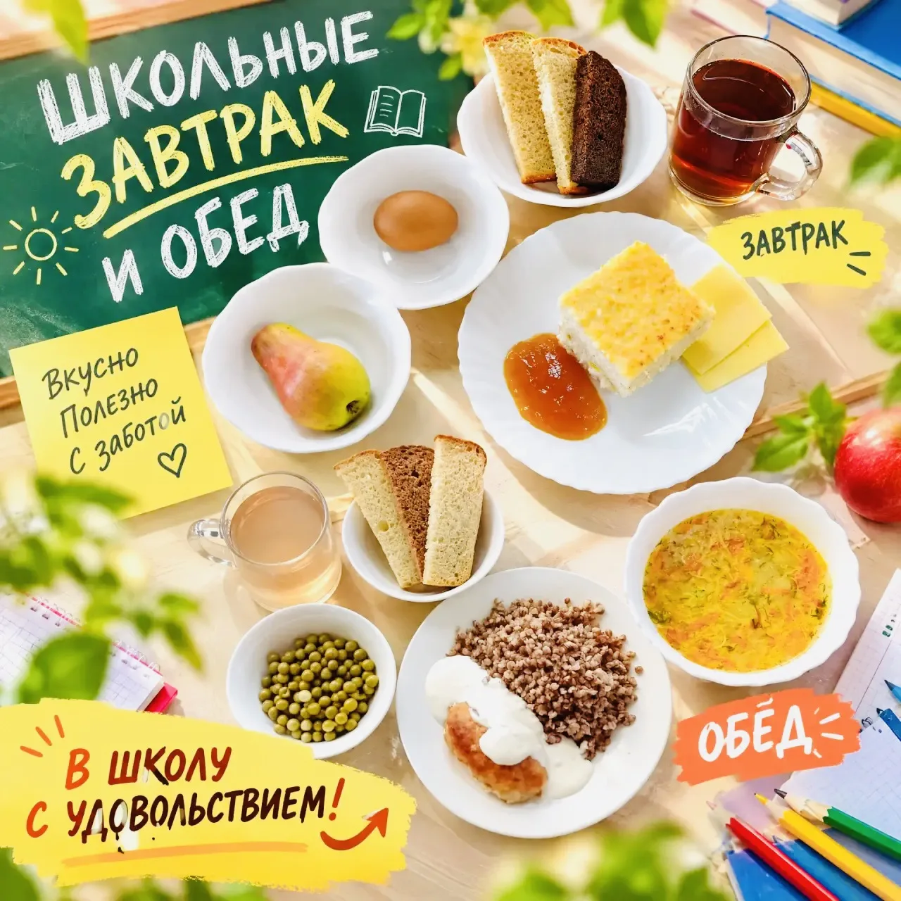 Фото дня: наш завтрак и обед 📸🍽️