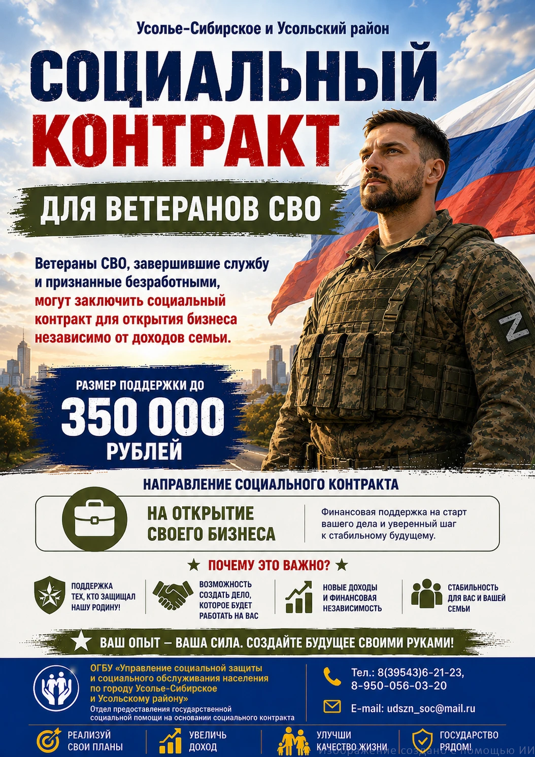 ⭐️ С 2026 года действует новое направление социального контракта для ветеранов СВО