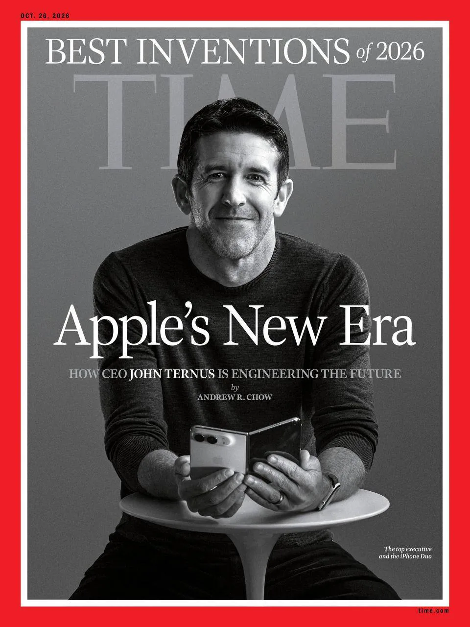 Глава Apple Джон Тернус попал на обложку TIME и раскритиковал другие складные смартфоны