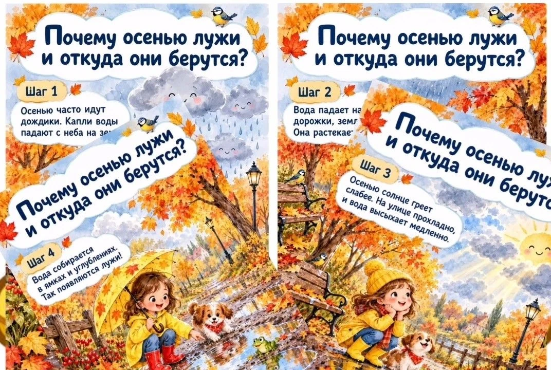 Осенние открытия: лужи, сапожки и немного творчества! 🍁🌧️